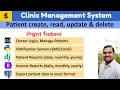 Patient Create read update and delete Clinic management system Django PostgreSQL and Bootstrap