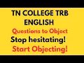 Lagu Part 1- Questions to object in English/ CollegeTRB ENGLISH- #trb#trbenglish 