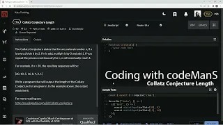Codewars 7 kyu Collatz Conjecture Length JavaScript