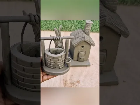 Diy how to make miniature clay house making with kitchen set 🍶🍽handmade all kitchen set making