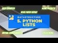 Tamil Python Programming 5 Lists Datastructures Working with Lists PyCharm ScreenRecord
