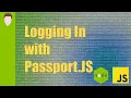 Node JS Passport Authentication For Beginners