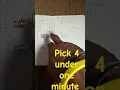 Pick four workout under a and win today