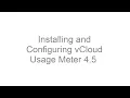vCloud Usage Meter 4 5 Installation and Configuration