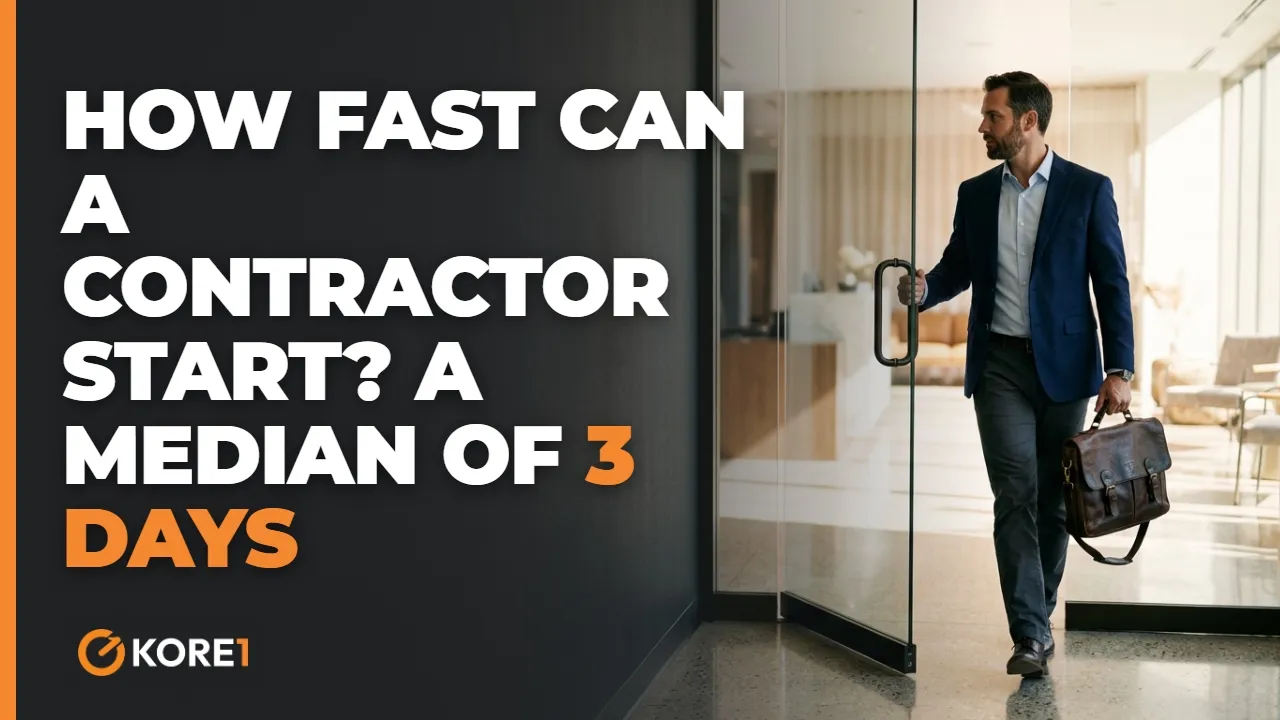 How Fast Can a Contractor Start: KORE1 Data video - KORE1