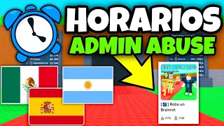 ⏰ TODOS LOS NUEVOS HORARIOS PARA EL PRÓXIMO ADMIN ABUSE EN STEAL A BRAINROT!