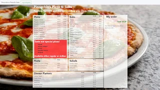 Project 3 CS50W Web Programming with Python and Javascript PIZZA