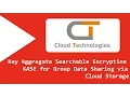 Key Aggregate Searchable Encryption KASE for Group Data Sharing via Cloud Storage