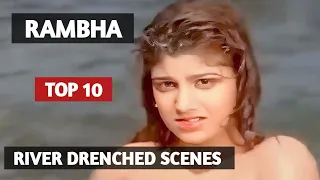 rambha top 10 river drenched scenes of rambha 