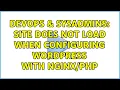 DevOps SysAdmins Site does not load when configuring Wordpress with