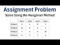 How to Solve an Assignment Problem Using the Hungarian Method