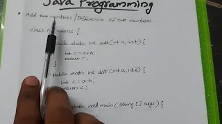 Simple Java program to Add two numbers Find difference of two numbers Beginners tutorial Java