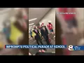 Sarasota students dress up as President Trump hold impromptu parade as Biden supporters heckle