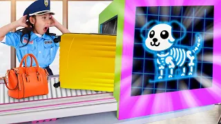 Officer Maddie Pretend Play No Toys Allowed At Funny Airport Security 