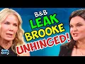 Bold and the Beautiful LEAK Brooke STORMS Into Logan THREATENS Katie Soap Dirt