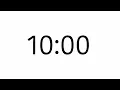 10 Minutes Countdown Timer 4K no sound - White