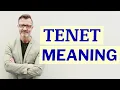 Tenet Meaning of tenet