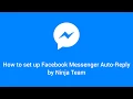 How to set up Facebook Messenger Auto Reply plugin for WordPress