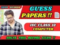 ISC Class 12 Computer Science Sample Paper 2026 Board Pattern Practice Solve Before Exams