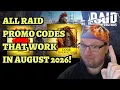 ALL Promo Codes That Work In August 2026 RAID Shadow Legends