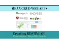 MEAN CRUD web app 01 Creating RESTful API using MongoDB express and node js