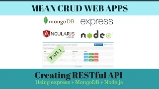 MEAN CRUD web app 01 Creating RESTful API using MongoDB express and node js