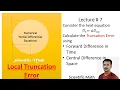Numerical Partial Differential Equation Lecture 7 Local truncation error for heat equation ut auxx