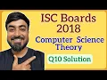 ISC Class 12 Computer Science Boards Theory 2018 Question 10 Solution - Inheritance in Java