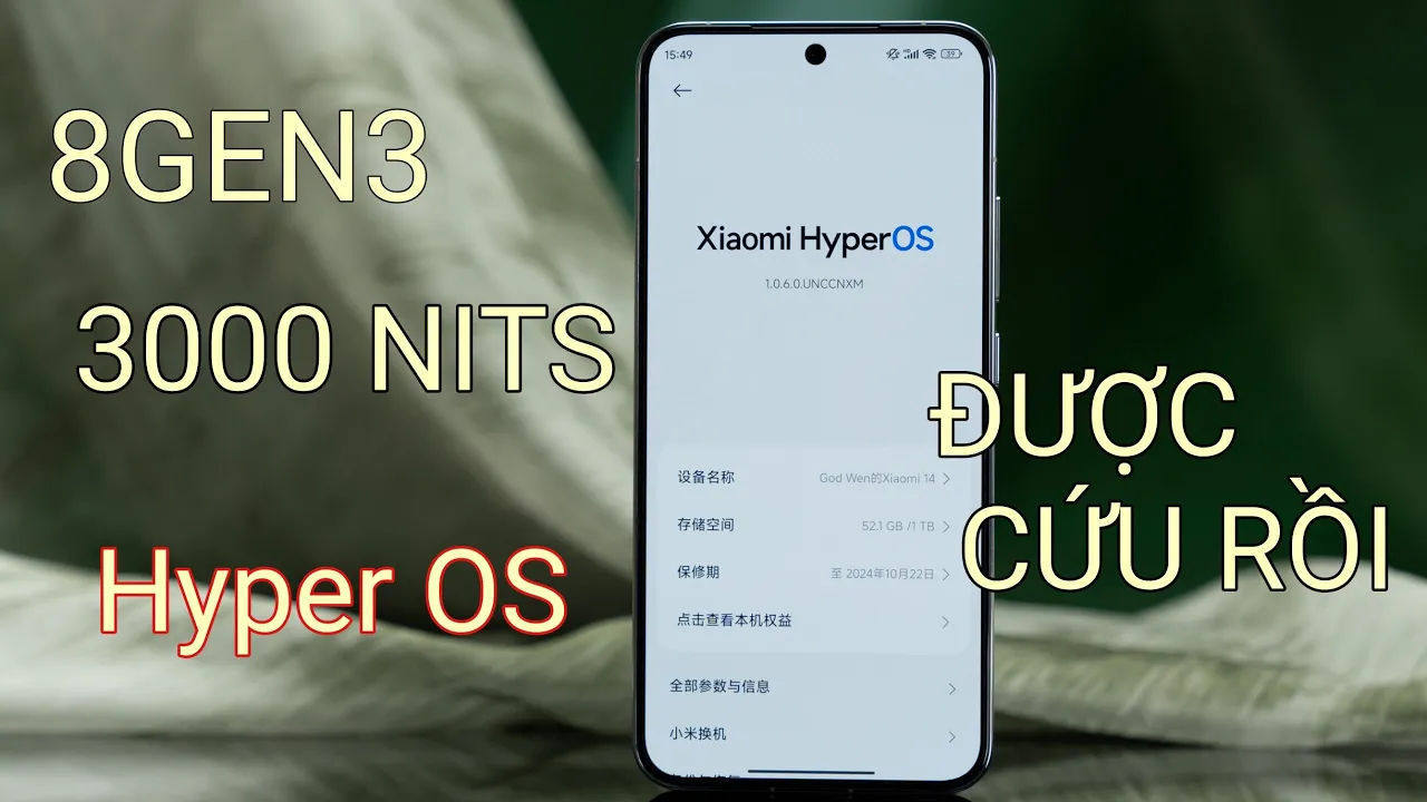 CẢM NHẬN XIAOMI 14: LỘT XÁC, HOÀN HẢO HƠN, HYPER OS SẴN TIẾNG VIỆT, 8 GEN3... SIÊU RẺ !!!