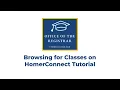 Browsing for Classes Tutorial