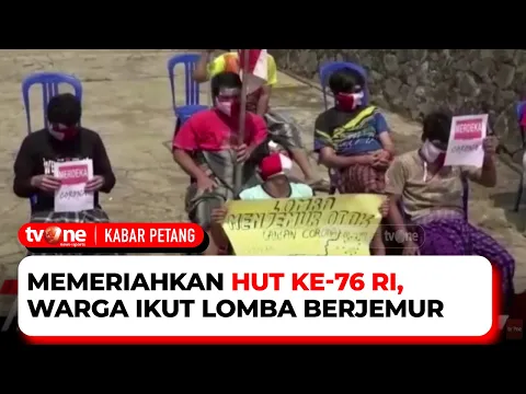 Warga Ciamis Lomba Berjemur di Bawah Panas Terik Matahari