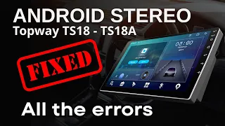 4 Reasons Your Topway TS18A Android Car Screen is FREEZING and How to FIX Them