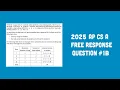 2025 AP Computer Science A FRQ