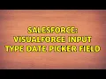 Salesforce Visualforce input type date picker field