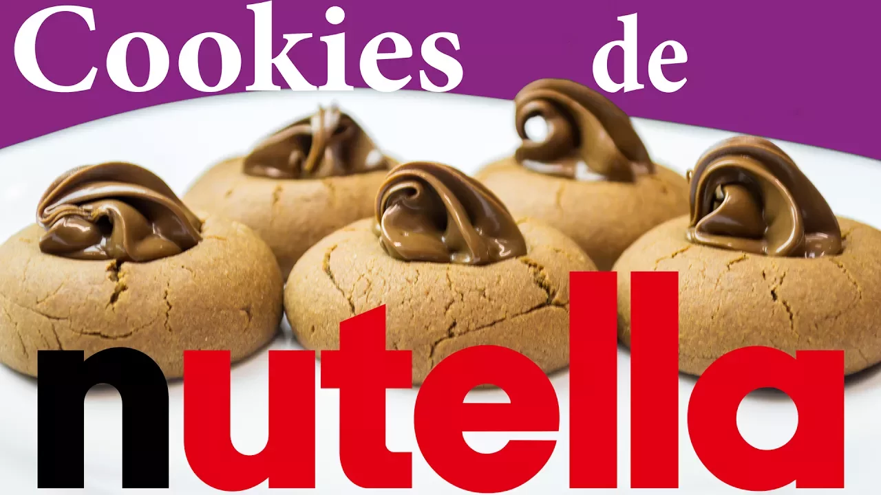 RECEITA FÁCIL E RÁPIDA COOKIE DE NUTELLA SÓ 3 INGREDIENTES