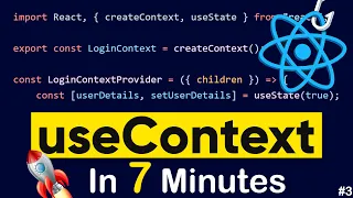 useContext React Hooks in EASIEST Way React Context Hooks Tutorial