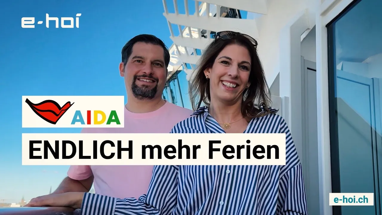 e-hoi Kreuzfahrten — AIDA Kreuzfahrten: Endlich mehr Ferien mit e-hoi.ch (YouTube video ad)