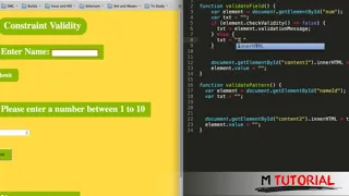 Tutorial JavaScript for beginners Constraint Validation M Tutorial