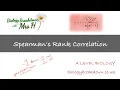 Spearman s Rank Correlation - A Level Biology
