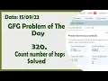 Count number of hops C GFG Daily Problem