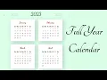 Full Year Calendar using HTML CSS and JS Year Calendar Plugin
