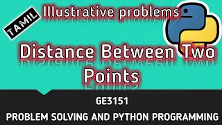 Distance Between Two Points Illustrative problems Tamil CSE P36 Quick Through