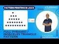 Pattern Printing in JAVA Session 20 Full Pyramid Pattern Isosceles Triangle Pattern Printing