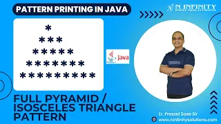 Pattern Printing in JAVA Session 20 Full Pyramid Pattern Isosceles Triangle Pattern Printing