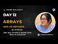 Arrays Array Methods DSA in Python Scratch to Advanced Sort Insert Append