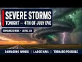 FIRST ALERT Enhanced Risk Severe Storms Hit Omaha Tonight 4th of July Eve LIVE