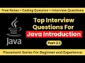 Top Core Java Interview Questions And Answers MOST ASKED Java Master Series 2023