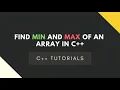 C PROGRAM TO FIND MAX AND MIN VALUE OF AN 1D ARRAY