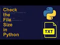 Check the File Size in Python Python Examples Python Coding Tutorial Python Coding Interview