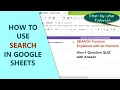Google Sheets SEARCH Function Get String Position within Text How to Use SEARCH in Google Sheets